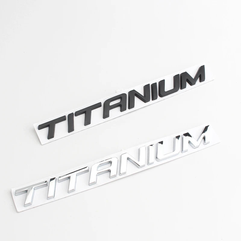 

1 PCS 3D Metal TITANIUM Badge Side Fender Rear Trunk Emblem Car Stickers Decals for Ford EcoBoost EDGE Explorer Car Accessories