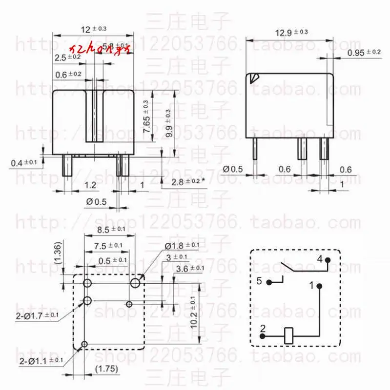 

relays the long vehicle HFKC 012-HT(235) Kc-1a-12v