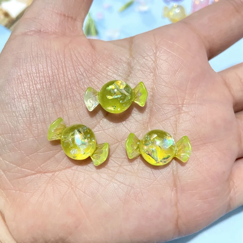 

40Pcs/lot Mixed Color Sequin Candy Sweet Figurine Miniature Home Decor Jweelry Making Magnet Crafts Phone Case DIY Accessories