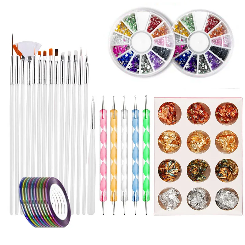 Набор кистей для нейл арта 20 шт. набор маникюра Гель лак ногтей ручка рисования 2