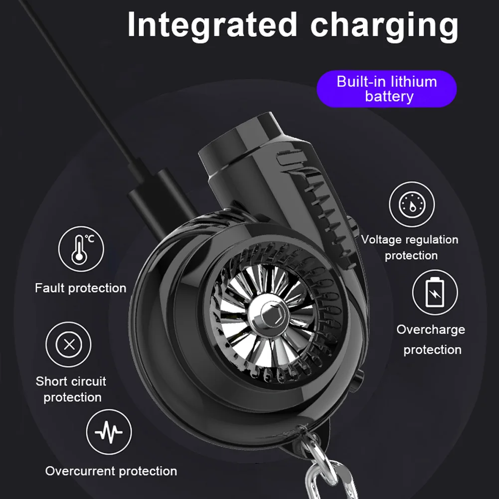 Автомобильный мини Турбокомпрессор брелок USB Перезаряжаемый светодиодный
