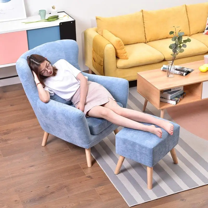 Скандинавский диван стул один ленивая спальня балкон маленький простая сетка