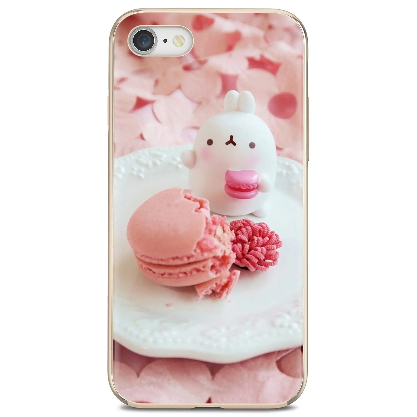 Тонкий силиконовый мягкий ТПУ чехол для телефона с изображением пищи Макарон Для