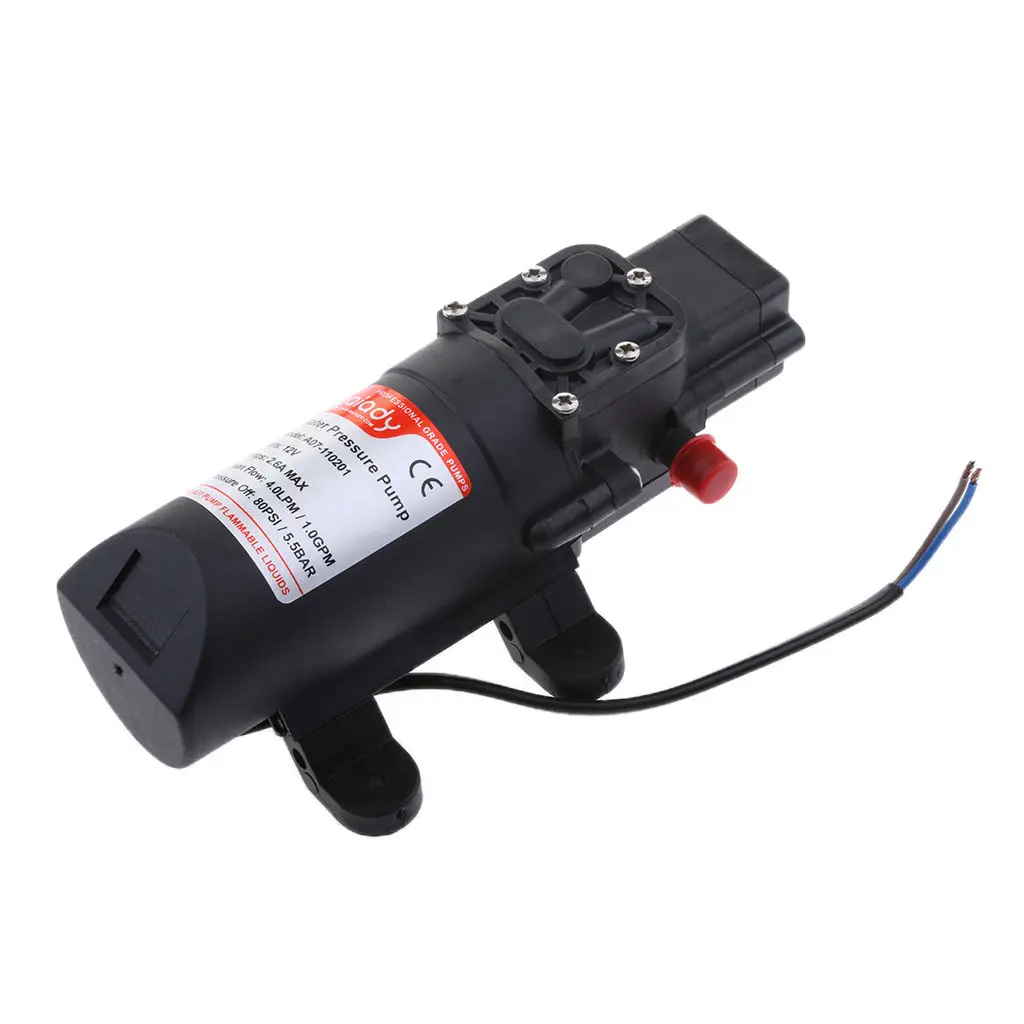 

12V Water Pump 80PSI Self Priming Pump High Pressure Electric Diaphragm Automatic Switch