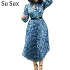 Плиссированное Платье Макси в африканском стиле Одежда для женщин Элегантный Кружевной Халат офисные женские туфли с принтом с глубоким v-образным вырезом вечернее платье с длинным рукавом в африканском стиле; Комплект одежды