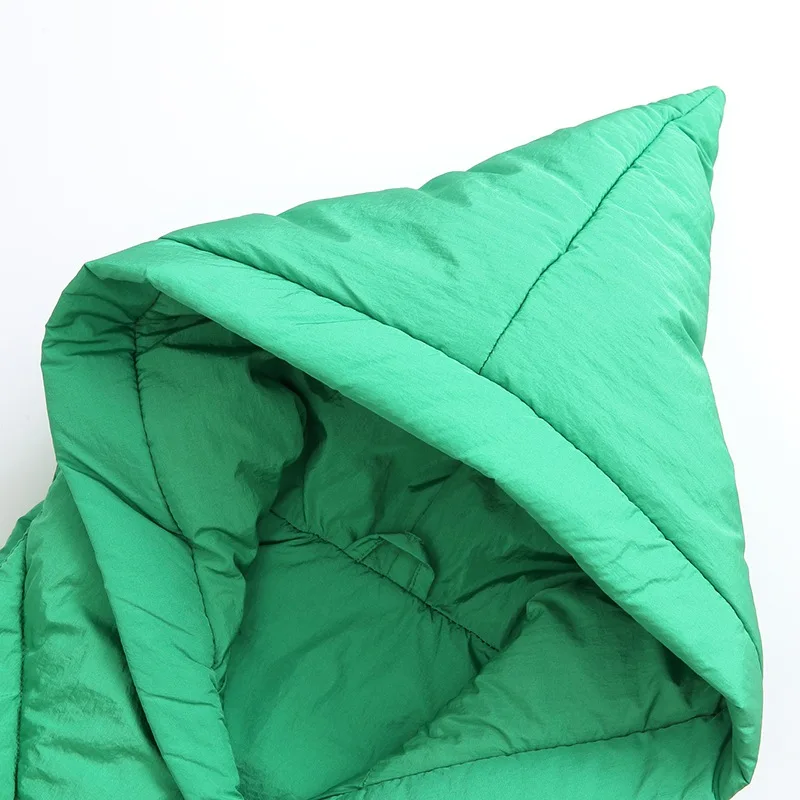 Женский жилет детский для девочек однотонная куртка с капюшоном и принтом зимняя