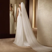 elegant wedding accessories 3 5 meters 2 layer wedding veil white ivory simple bridal veil with comb wedding veils