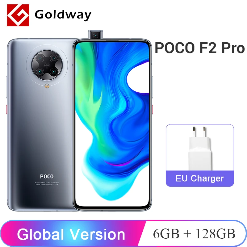 Глобальная версия Xiaomi POCO F2 Pro 6 ГБ 128 мобильный телефон Snapdragon 865 64MP Quad камеры