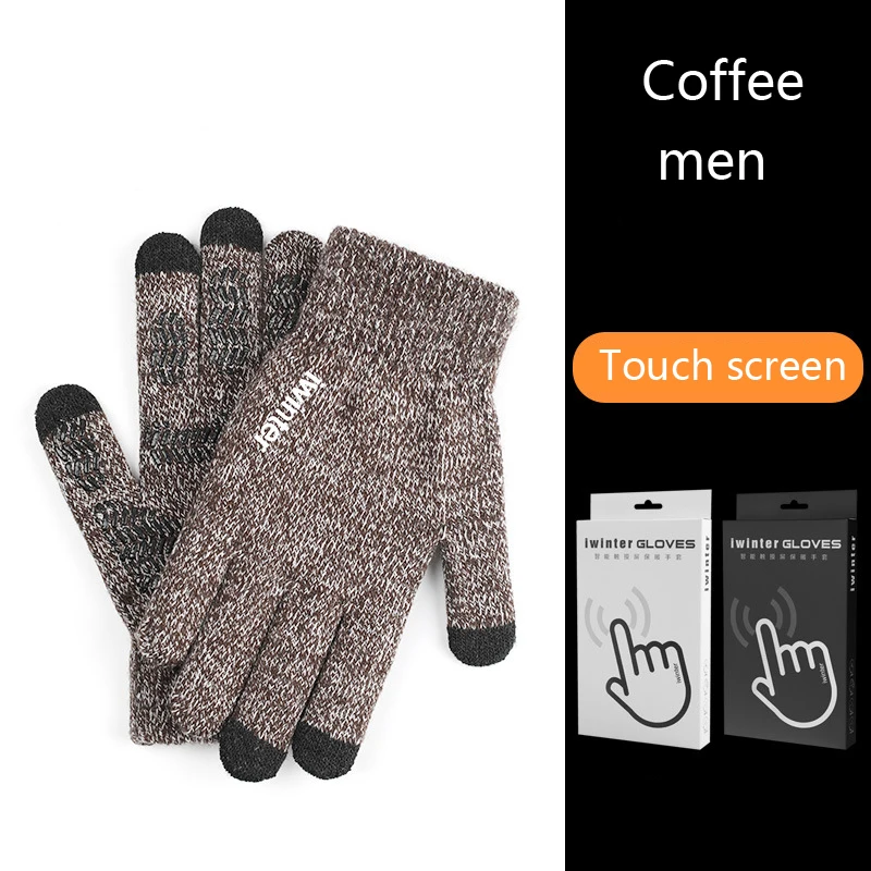 Coffee-men Унисекс, для сенсорных экранов бини шапки-бини шапки Для мужчин сноуборд перчатки для езды на мотоцикле, лыжи Зимние Для женщин спортивные Водонепроницаемый зимние перчатки - Цвет: Coffee-men