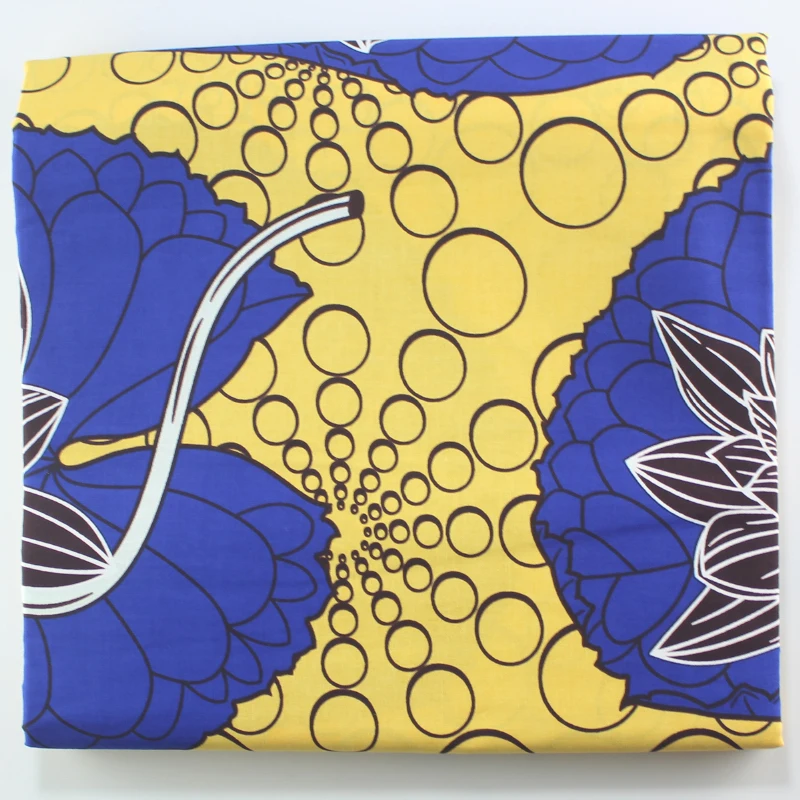 

Guaranteed Real Wax Veritable Wax African Lotus Printed Fabric for Ankara Dresses Wholesale
