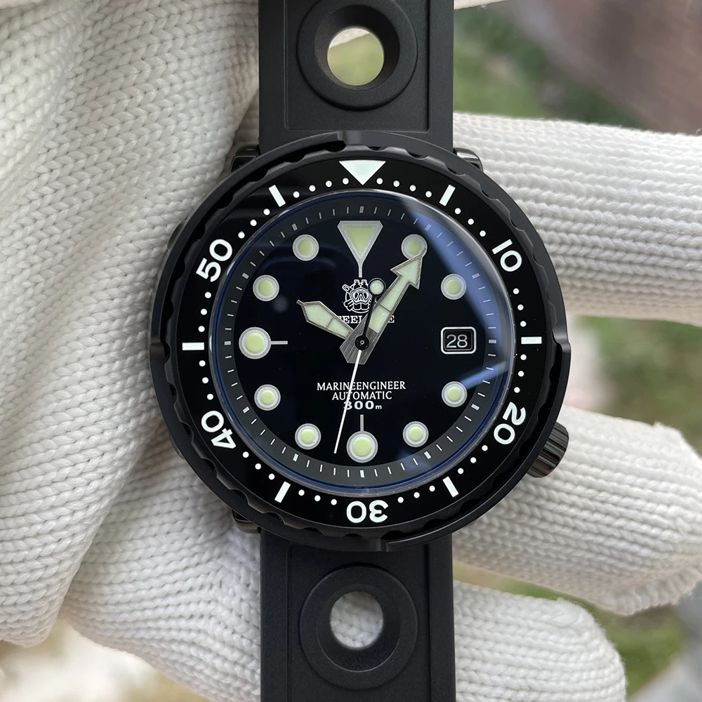

SD1975X STEELDIVE IP Black Diver Watch Super Luminous Ceramic Bezel NH35 Movement 300m Waterproof Men's Mechanical Wristwatch