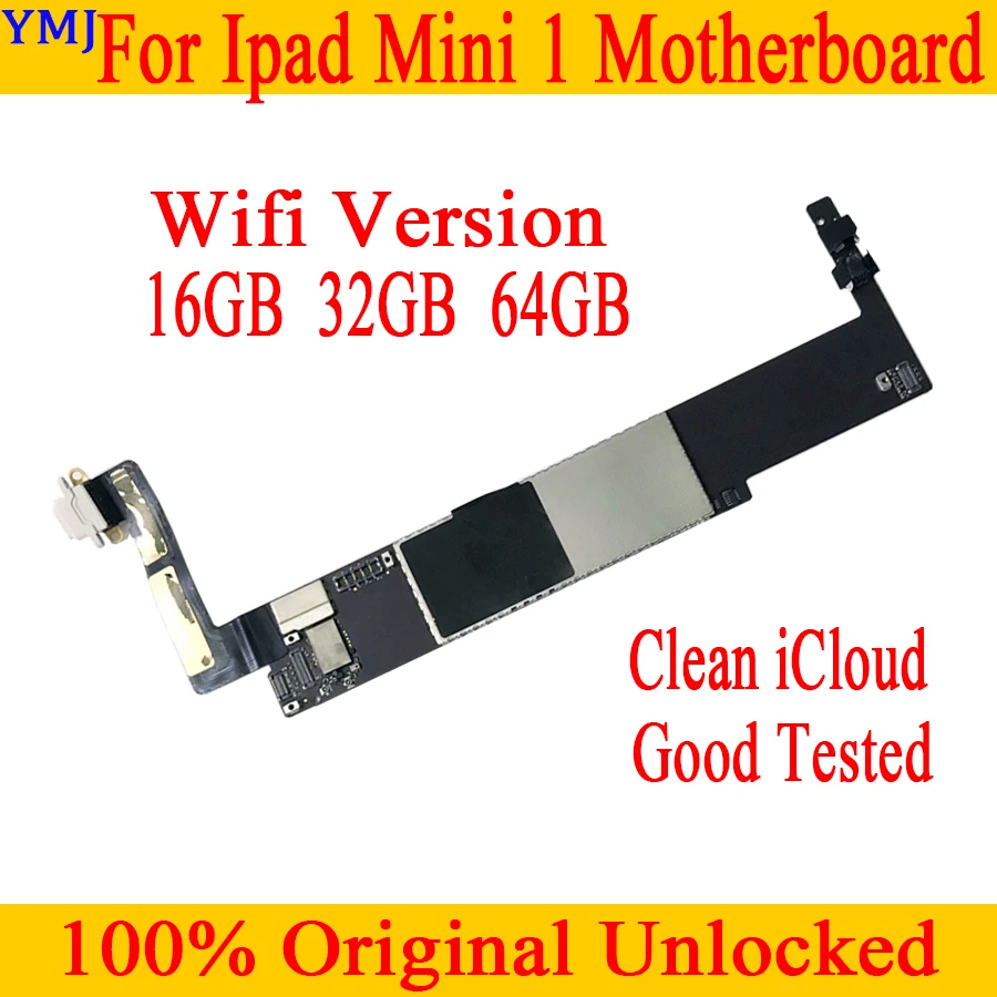 Оригинальная разблокированная материнская плата icloud для Ipad MINI 1 с поддержкой Wi Fi