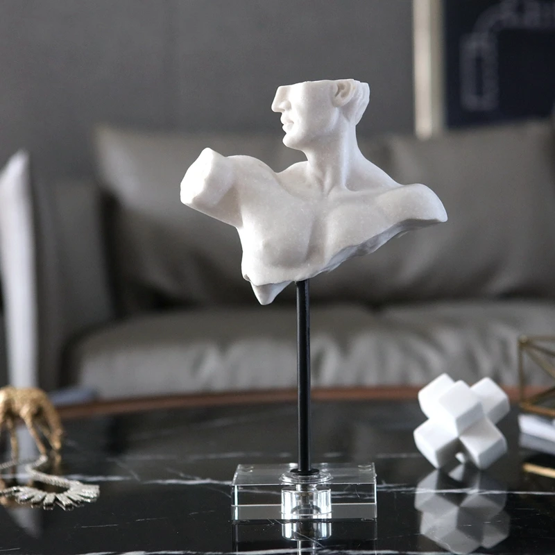 

MODERN ABSTRACT CHARACTER ORNAMENT HOME DECORATION CRAFTS WEDDING GIFT DESK FIGURINES ACRYLIC BASE OFFICE STATUE ACCESSORIES