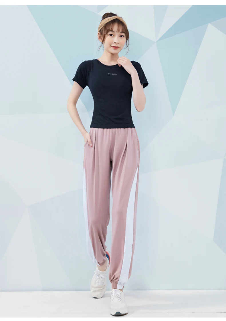 

Women's Autumn Sports Pants Loose And Breathable Side Seam Trousers Suitable With Fitness Running Jogging Push-Up Exercise Pants