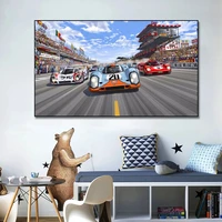 famous racing movie fast car king poster le mans rally car canvas painting modern interior decoration paintingno frame