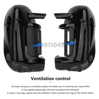 motorcycle gloss black lower vented leg fairing glove box with lock for harley touring street glide ultra road king 1983 2013