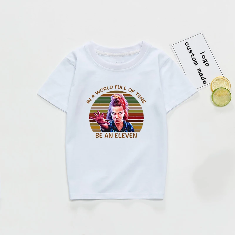 Очень странные дела Новинка Футболка Рубашки для девочек модная сериала очень