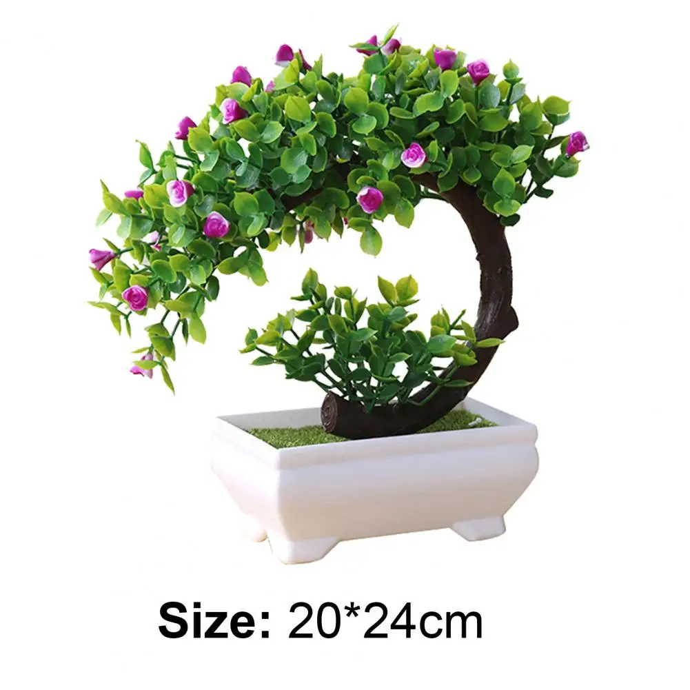 

Artificial Plastic Bonsai Fake Plants Flower Wedding Home Decor Garden Hotel Potted Artificial Fake Plastic Bonsai Plant Tree