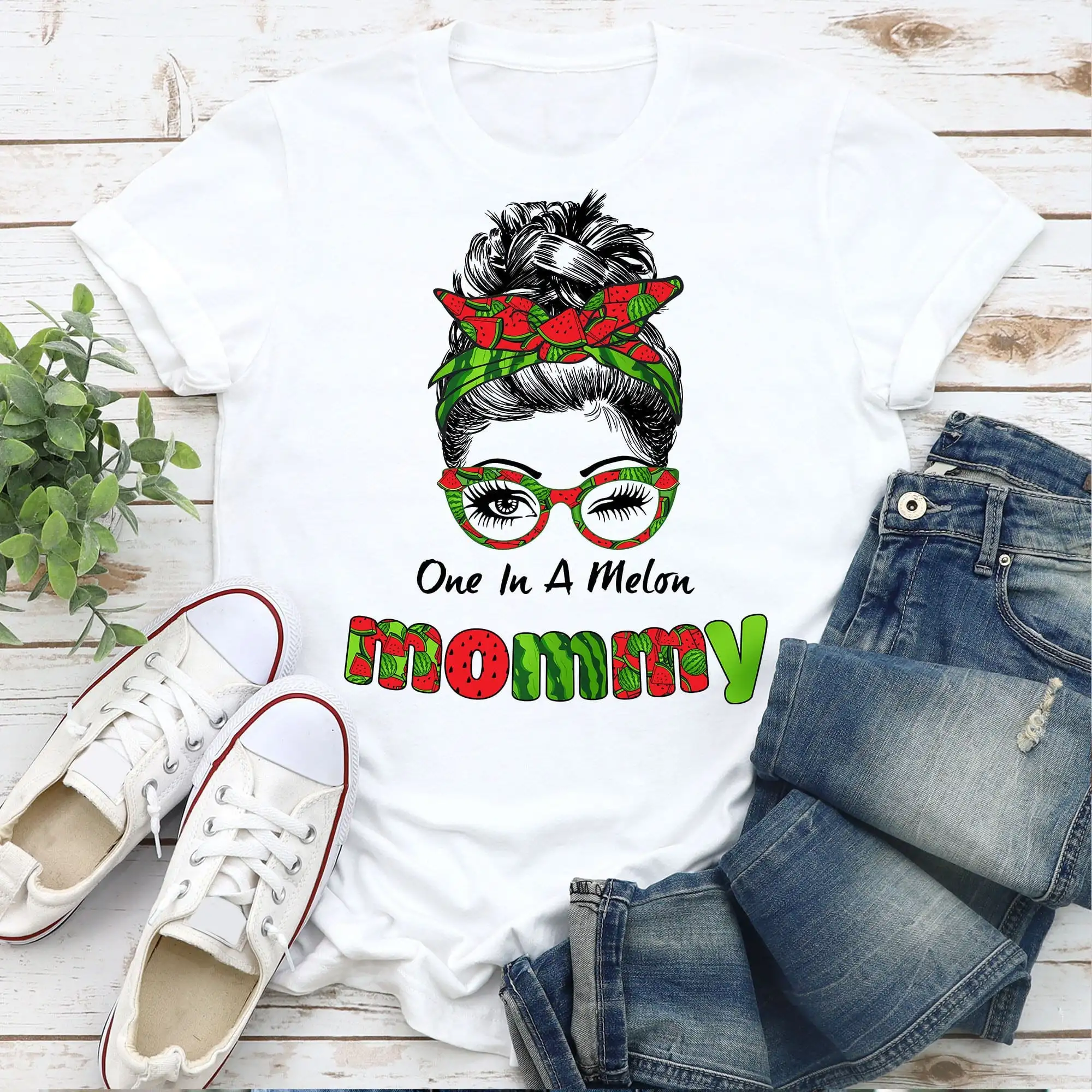 Футболка женская с принтом в виде арбуза стиле Харадзюку | Женская одежда