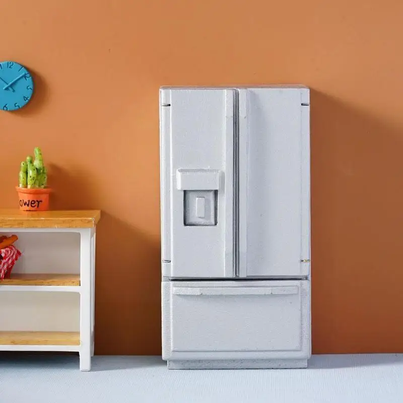 

1:12 Dollhouse Miniatures Kitchen White Furniture Set Decor 1:12 Accessories Dollhouse Fridge S8M6