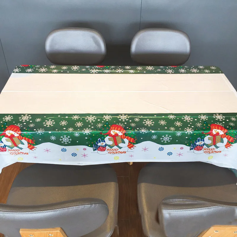 108*180 см Рождественская скатерть одноразовая пластиковая для кухни с