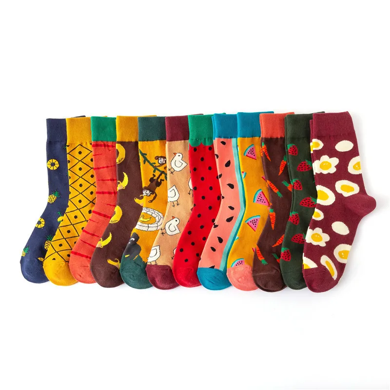 2020 новые носки для женщин модные креативные хлопковые унисекс с рисунком фруктов