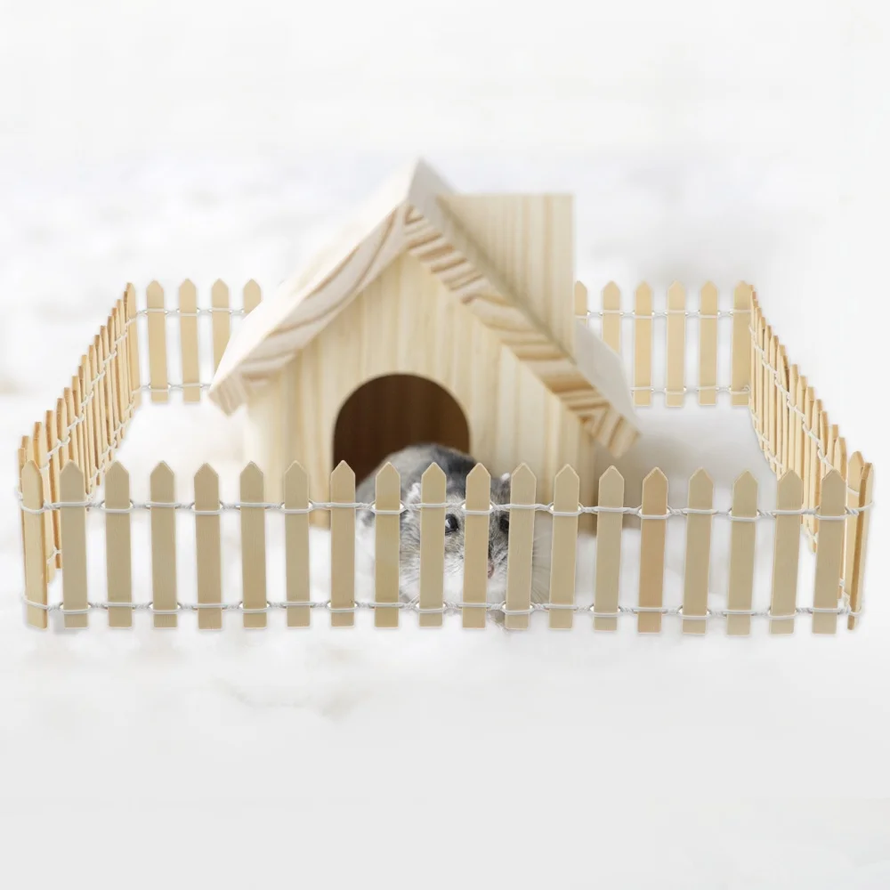 

Miniature Landscape Reptile Pet Cage Fence Decoration Mini Wood Fence Accessory