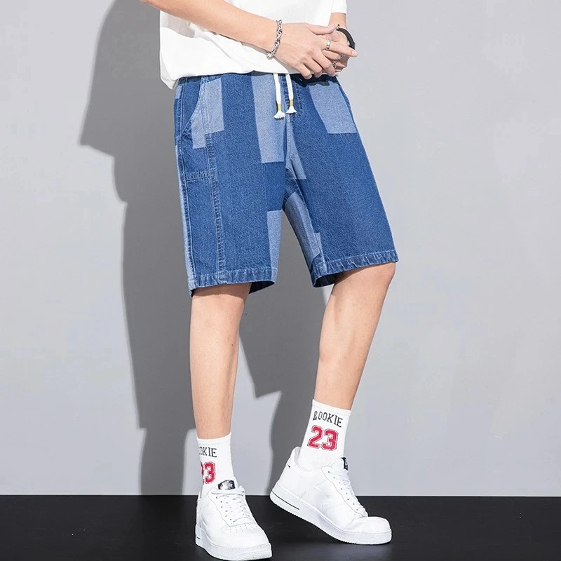 

Men's Summer Denim Shorts Men 2021 Korean Version of The Large Size Five-point Pants Men's Loose Casual Pants Polished Washed