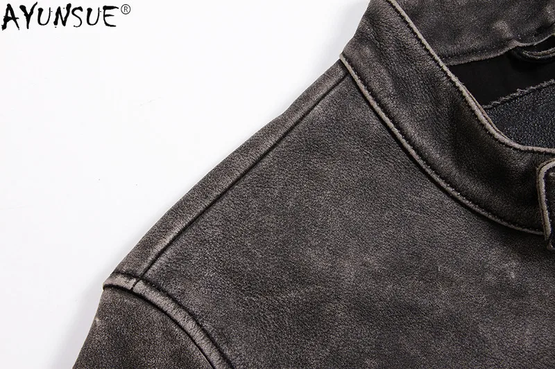 

Vintage Leather Jacket Men Real Cowhide Coat Spring Autumn Genuine Leather Jackets Plus Size Chaqueta Cuero Hombre 2021