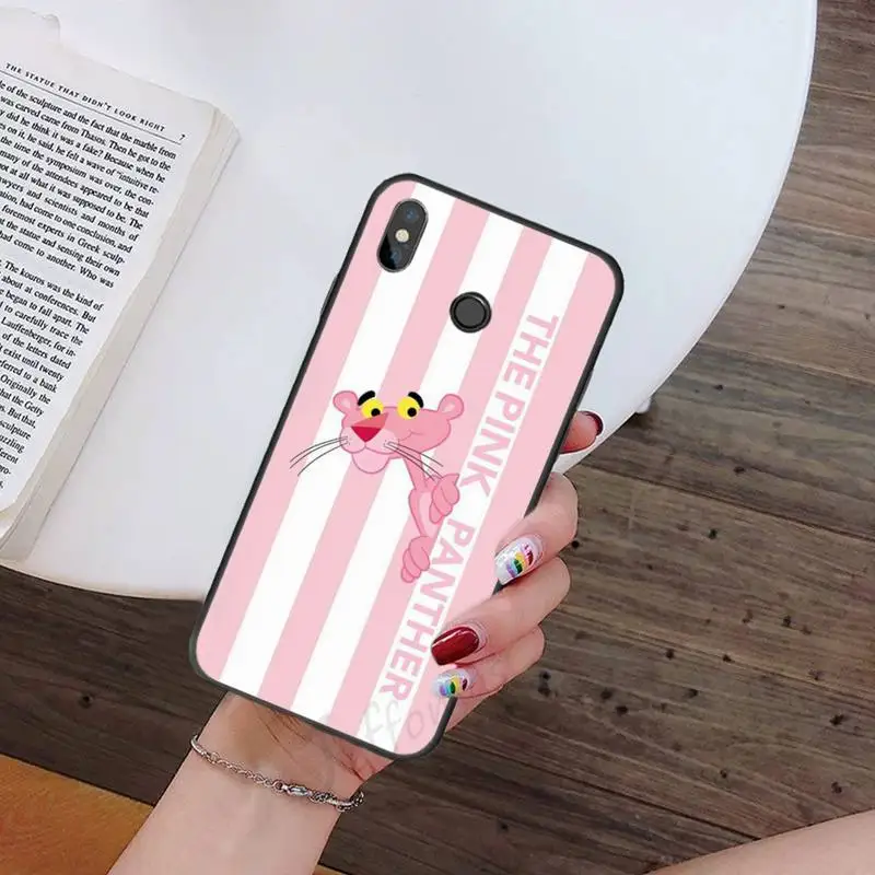 

Fashion cute fun Pink P-Panther Phone Case For Xiaomi Redmi 7 9t 9se k20 mi8 max3 lite 9 note 8 9s 10 pro Cover Funda
