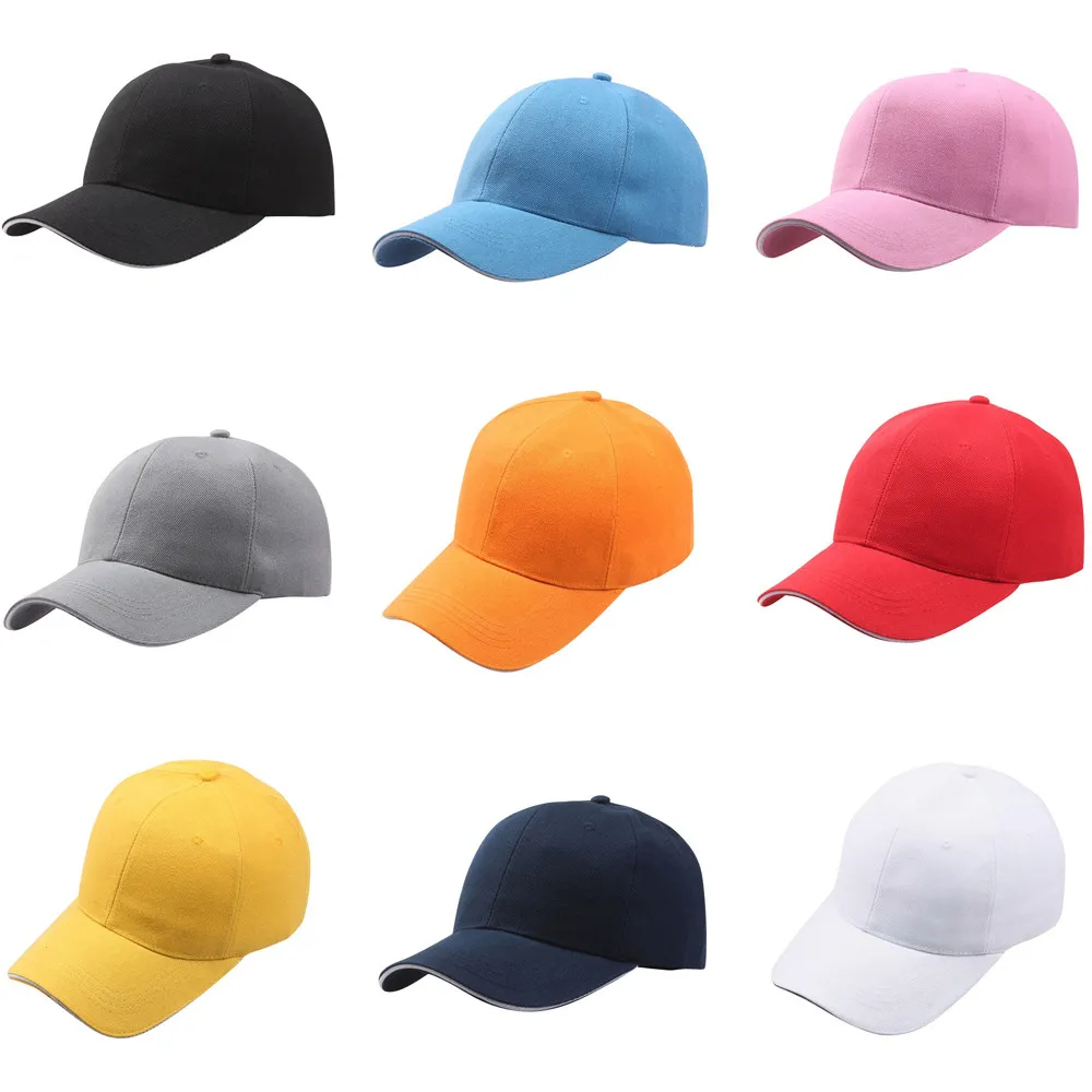 

Fashion Summer Women Men Unisex Solid Baseball Cap Snapback Hat Hip-Hop Adjustable Sun Caps Dad Hat m808