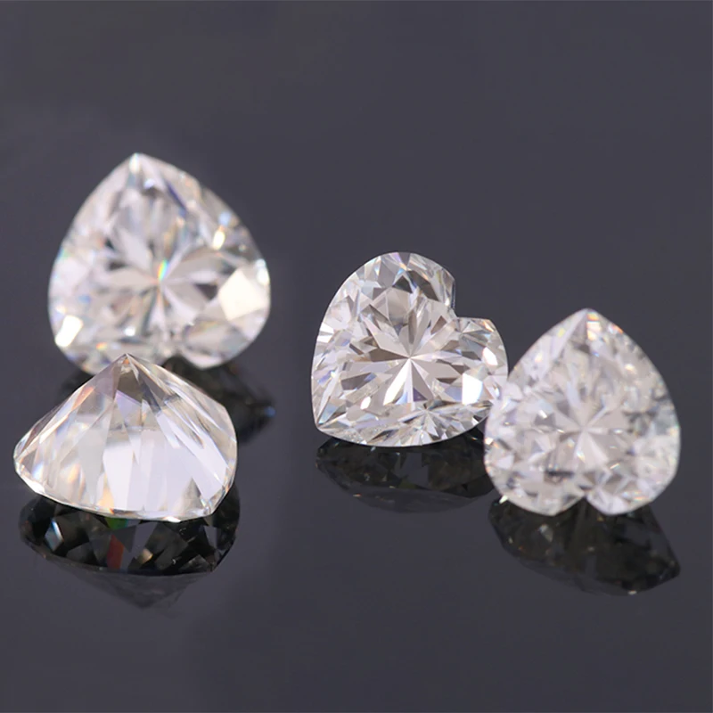 Mossanite бриллиантовое кольцо D цвет 1 2 карат 7 мм в форме сердца для 10K 14K 18K ювелирные