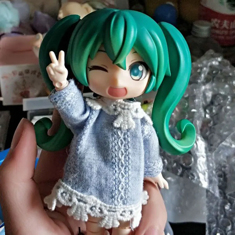 Милая Мини-одежда OB11 синее розовое кружевное платье наряд для Obitsu11 1/12 шарнирные