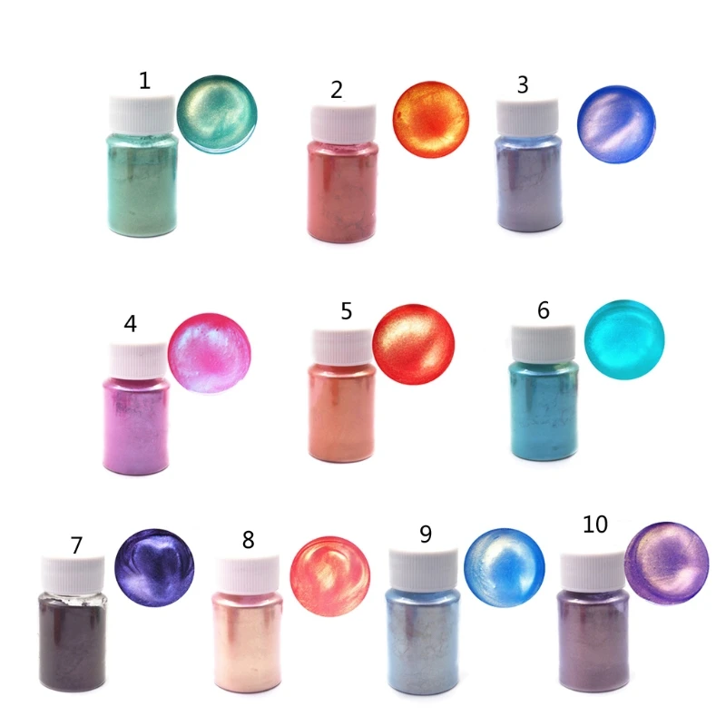 

Aurora Pearl Pigment Powder Mica Pearlescent Colorants Resin Dye Jewelry Making