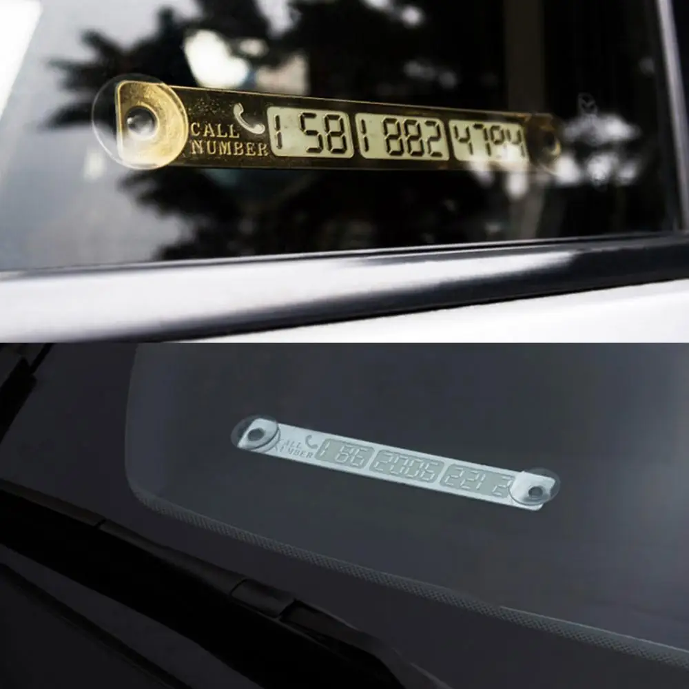 

1 Pc Car Luminous Temporary Parking Stop Sign Telephone Number Plate Crafts