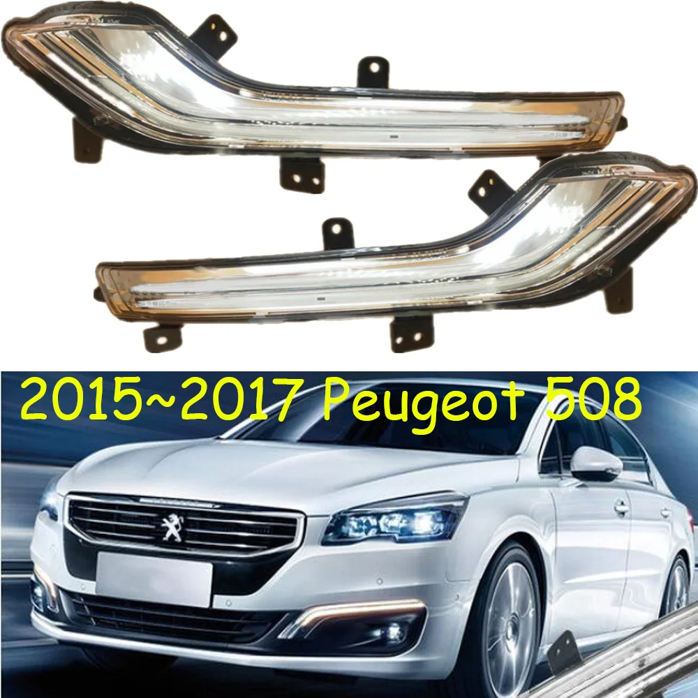 1 шт. 2015 ~ 2017 год для Peugeot 508 Дневной светильник автомобильные аксессуары