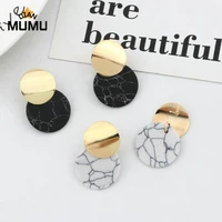 2021new marbling gold color earrings piercing trendy link chain earcuffs statement cartilage earrings for girls party jewelry