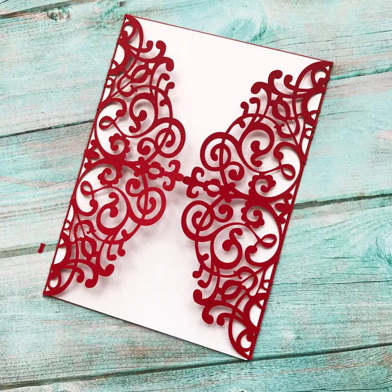 

40pcs Navy blue Hollow Laser Cut Wedding Invitation Card Traditional Festival Greeting Cards Business Invitations Decoration