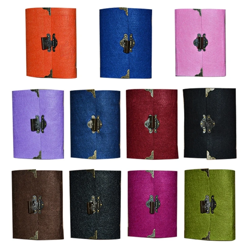 

Retro Travel Notebook with Lock Key Diary Planner Journal Notepad Kraft Paper M2EC