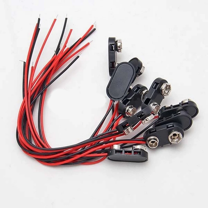 10pcs New Snap on 9V (9 Volt) Battery Clip Connector Hard Shell |