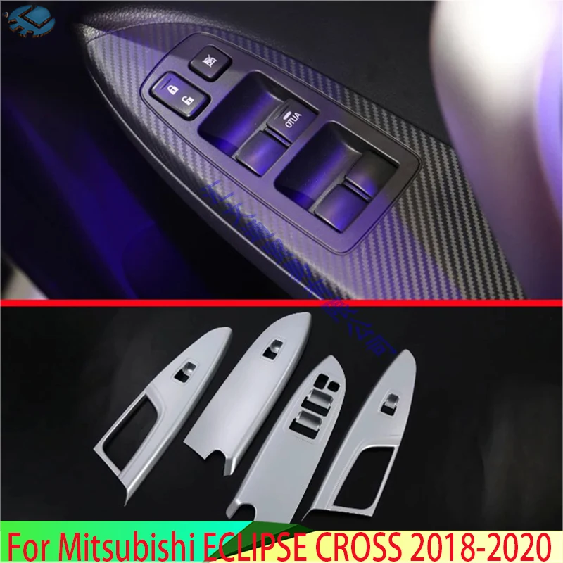 

For Mitsubishi ECLIPSE CROSS 2018-2020 ABS Chrome Right hand drive Door Window Armrest Cover Switch Panel Trim Molding Garnish