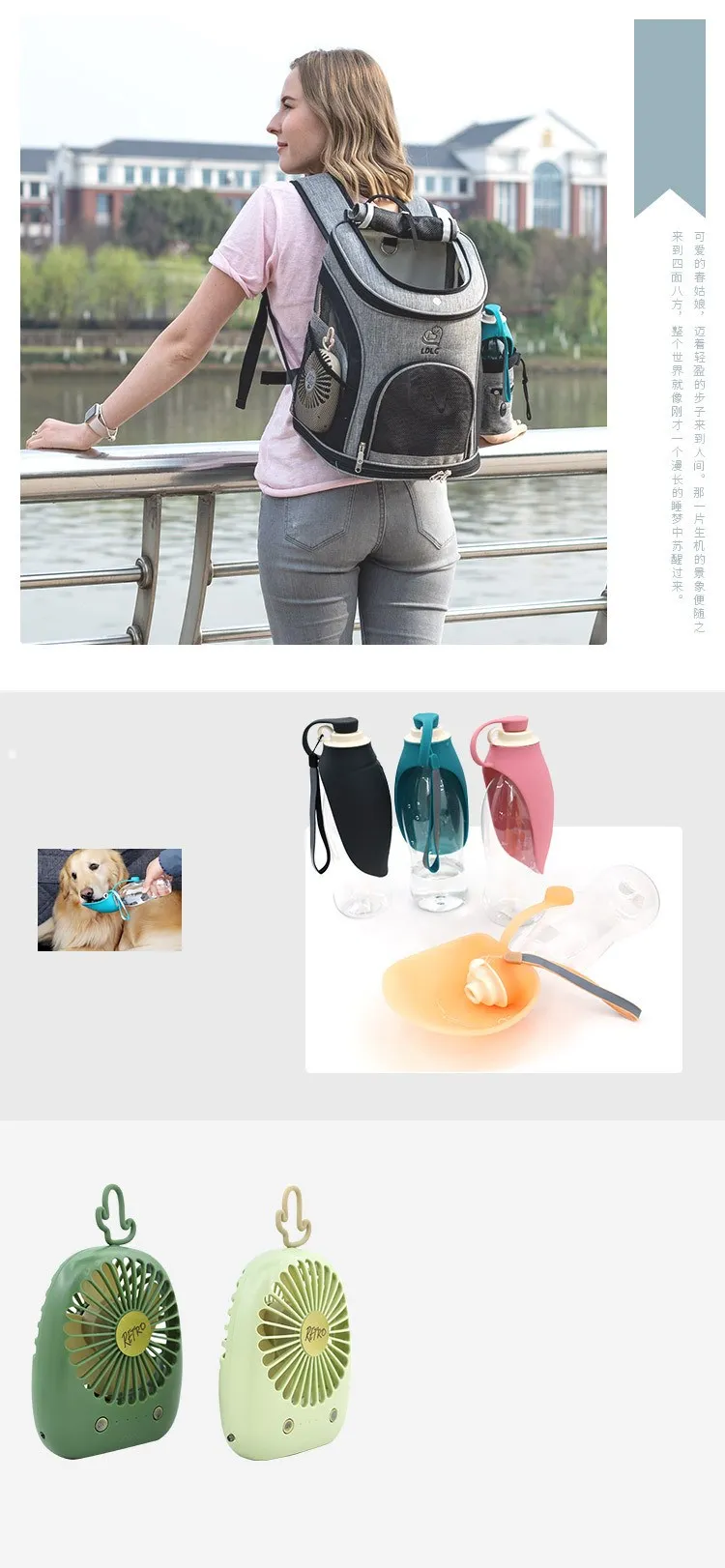 Dog Carrier Backpack Bag Breathable Dogs for small dogs Cat Bag Portable Pet Shoulder Dog Stuff Hiking Travel Walking Riding
