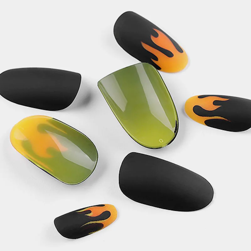 Накладные ногти с клеем черные матовые для маникюра 24 шт. | Красота и здоровье