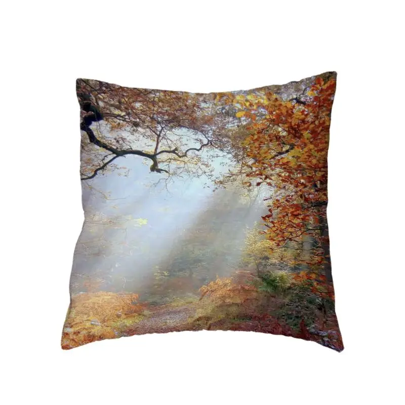 2018 Горячая Красивая природа береговая линия Ландшафтная подушка покрытие лес