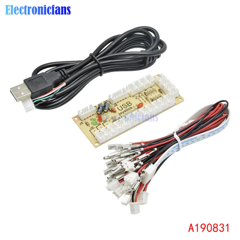 USB энкодер для аркадных игр с нулевой задержкой ПК джойстика и кнопки MAME Fight Stick