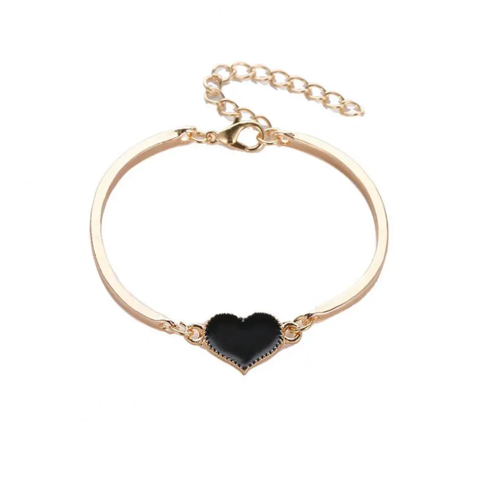

2021 New Fashion Simple Adjustable Love Heart Chain Women Bracelet Jewelry Accessory Gift