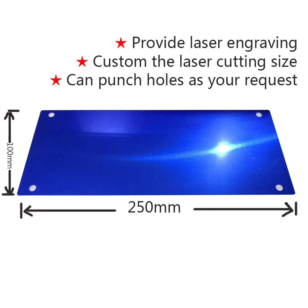 Пластины для лазерной гравировки логотипа толщина 0 5 мм 4 или 8 отверстий