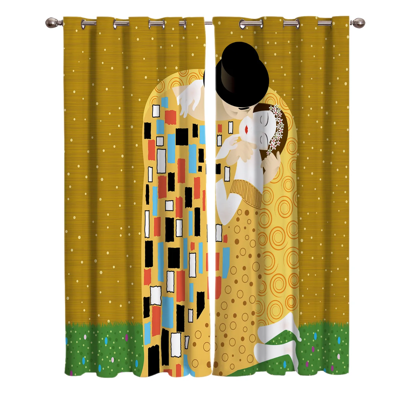 Переделка Густава Климта поцелуй спальня наружный внутренний тканевый Декор