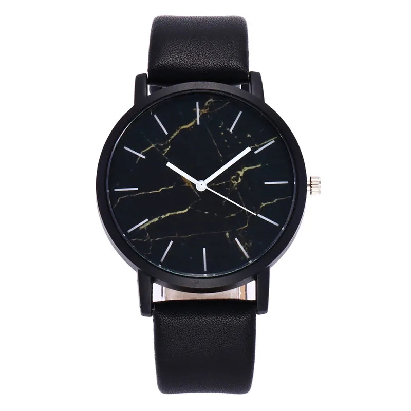 Часы наручные мужские с мраморным узором брендовые модные роскошные кожаным