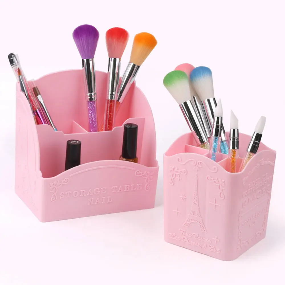 

2Pcs Multi-Purposes Makeup Brush Holder Nail Polish Organizer Pen Storage Holder